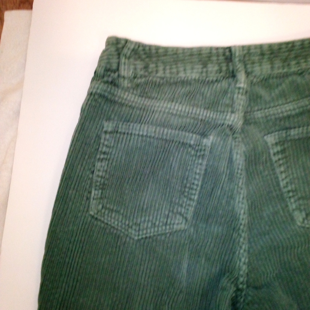PacSun Pants Womens 28 Green Corduroy High Waisted 90s Boyfriend Embroidered Y2K - Picture 7 of 7